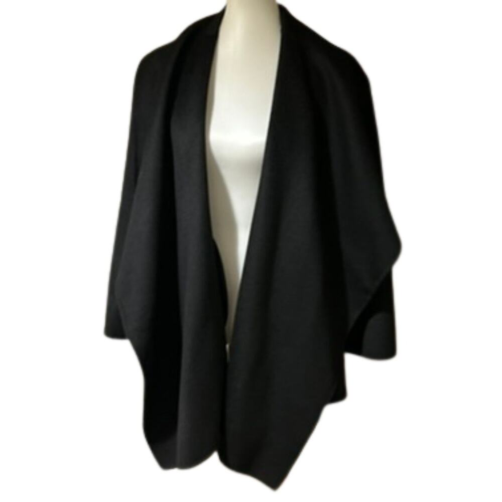 NAP Black Wool Coat Size Small - Picture 3 of 8